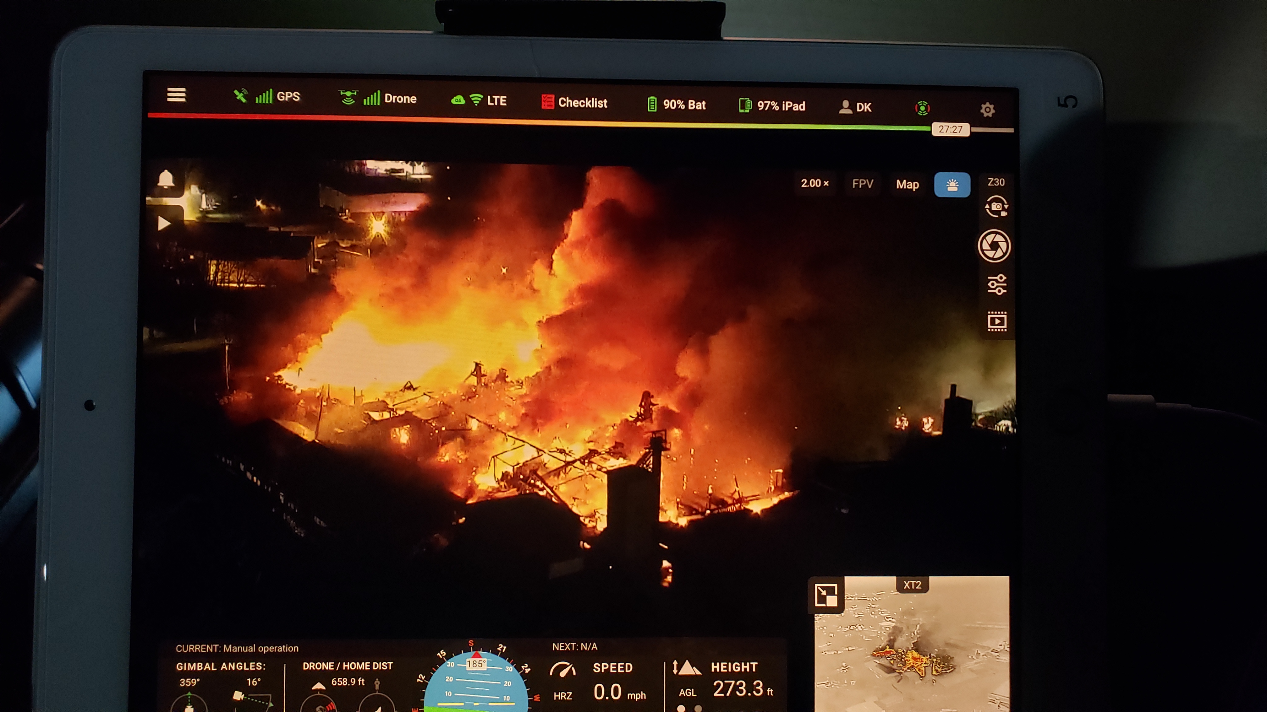 Weaver Fertilizer Fire as seen on the DroneSense platform