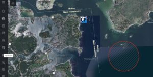 Using DroneSense software during maritime operations
